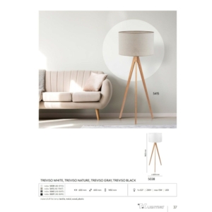 Kép 6/6 - TK Lighting Treviso állólámpa fehér