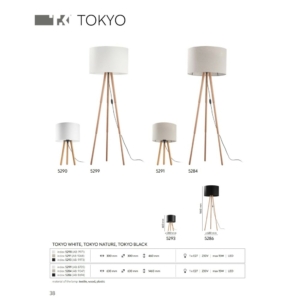 Kép 2/2 - TK Lighting Tokyo asztali lámpa barna