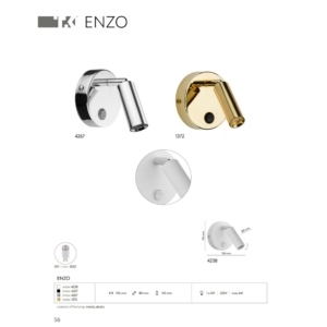 Kép 3/3 - TK Lighting Enzo LED spotlámpa fekete