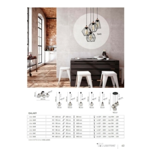 Kép 6/6 - TK Lighting Galaxy függeszték fekete