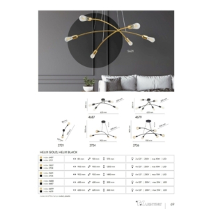 Kép 6/6 - TK Lighting Helix függeszték fekete