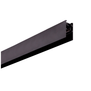 Kép 1/2 - VIOKEF 02/0201-1 Magnetic 48V-os sínelem falon kívűli, 1 méter, 5.3 cm magas, 2 db végzáróval és búrával, fekete