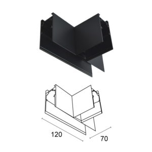 Kép 2/2 - VIOKEF 02/0217 Magnetic T elem, fekete