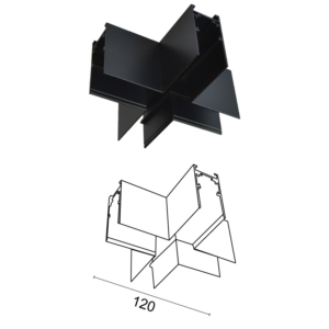 Kép 2/2 - VIOKEF 02/0218 Magnetic kereszt elem, fekete