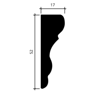 Kép 3/3 - Gaudi Decor 1.51.377 fali díszléc (2000 x 52 x 17 mm)