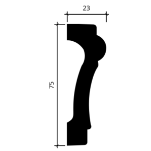 Kép 3/3 - Gaudi Decor 1.51.383 fali díszléc (2000 x 75 x 23 mm)