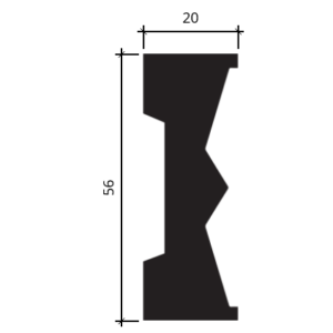 Kép 3/3 - Gaudi Decor 1.51.817 fali díszléc (2000 x 56 x 20 mm)
