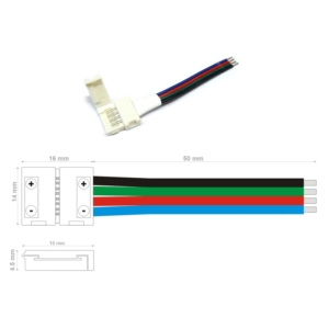 Kép 2/3 - GTLED forrasztásmentes betáp RGB LED szalaghoz (AN5320) 1