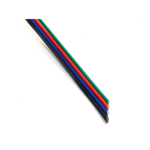 Kép 1/2 - Színes vezeték RGB LED szalaghoz, 4 eres, feh./kék/piros/zöld (4438)