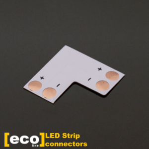 Kép 1/2 - LED PCB sarok elem, 2835 és 3528-as LED szalaghoz, 8 mm-es, 2 eres (25245)