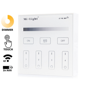 Kép 1/3 - Group Control Dimmer Fali LED szalag fényerő szabályzó panel, B1, elemes (16368)