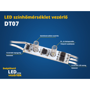 Kép 1/2 - LED Beépíthető LED vezérlő (DT07) érintős színhőmérséklet vezérő CCT (22633)