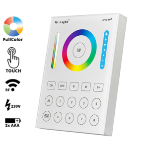 Kép 1/3 - Group Control RGB+CCT Fali FullColor szabályzó panel, B8: elemes/tápegységes (23126)