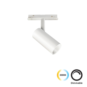 Kép 1/2 - VIOKEF 4244001 Magnetic 48V-os sínrendszeres spot LED lámpa, 13W, 3000K, 570 lm, Ø 4.8 cm, fehér, dimmelhető