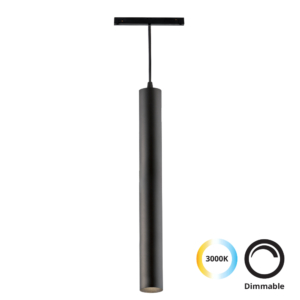 Kép 1/2 - VIOKEF 4244201 Magnetic 48V-os sínrendszeres függesztett LED lámpa, 12W, 3000K, 761 lm, 16.5 cm, fekete, dimmelhető