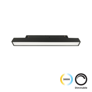 Kép 1/2 - VIOKEF 4244300 Magnetic 48V-os sínrendszeres lineáris LED lámpa, 12W, 3000K, 370 lm, 30 cm, fekete, dimmelhető