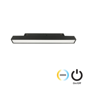 Kép 1/2 - VIOKEF 4244300S Magnetic 48V-os sínrendszeres lineáris LED lámpa, 11W, 3000K, 866 lm, 30 cm, fekete