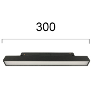 Kép 2/2 - VIOKEF 4244300S Magnetic 48V-os sínrendszeres lineáris LED lámpa, 11W, 3000K, 866 lm, 30 cm, fekete