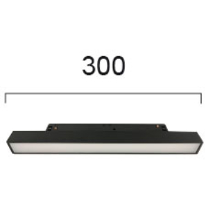 Kép 2/2 - VIOKEF 4244300 Magnetic 48V-os sínrendszeres lineáris LED lámpa, 12W, 3000K, 370 lm, 30 cm, fekete, dimmelhető