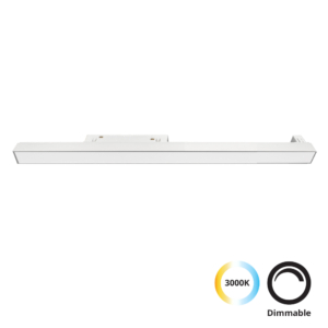 Kép 1/2 - VIOKEF 4244305 Magnetic 48V-os sínrendszeres lineáris LED lámpa, 31W, 3000K, 999 lm, 90 cm, fehér, dimmelhető