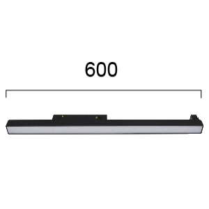 Kép 2/2 - VIOKEF 4244311 Magnetic 48V-os sínrendszeres lineáris LED lámpa, 22W, 4000K, 802 lm, 60 cm, fekete, dimmelhető
