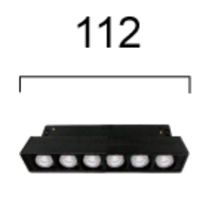 Kép 2/2 - VIOKEF 4244401S Magnetic 48V-os sínrendszeres lineáris LED lámpa, 7W, 3000K, 551 lm, 11.2 cm, fekete
