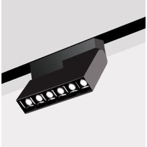 Kép 2/3 - VIOKEF 4244404 Magnetic 48V-os sínrendszeres lineáris állítható LED lámpa, 6W, 3000K, 340 lm, 11 cm, fekete