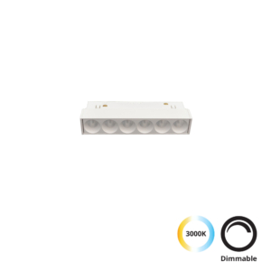 Kép 1/2 - VIOKEF 4244406 Magnetic 48V-os sínrendszeres lineáris LED lámpa, 8W, 3000K, 525 lm, 12.5 cm, fehér, dimmelhető