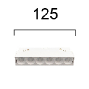 Kép 2/2 - VIOKEF 4244406 Magnetic 48V-os sínrendszeres lineáris LED lámpa, 8W, 3000K, 525 lm, 12.5 cm, fehér, dimmelhető