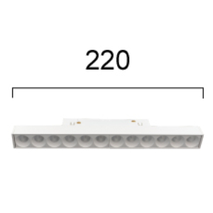 Kép 2/2 - VIOKEF 4244407S Magnetic 48V-os sínrendszeres lineáris LED lámpa, 13W, 3000K, 1050 lm, 22 cm, fehér