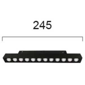 Kép 2/2 - VIOKEF 4244412 Magnetic 48V-os sínrendszeres lineáris LED lámpa, 14W, 4000K, 1041 lm, 24.5 cm, fekete, dimmelhető