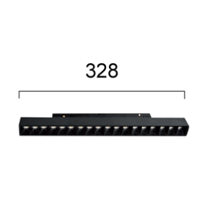 Kép 2/2 - VIOKEF 4244413S Magnetic 48V-os sínrendszeres lineáris LED lámpa, 20W, 4000K, 1770 lm, 32.8 cm, fekete