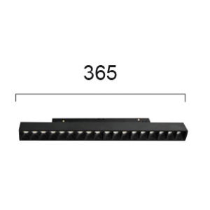 Kép 2/2 - VIOKEF 4244413 Magnetic 48V-os sínrendszeres lineáris LED lámpa, 21W, 4000K, 1279 lm, 36.5 cm, fekete, dimmelhető