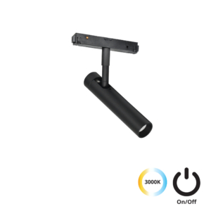 Kép 1/2 - VIOKEF 4281800 Magnetic 48V-os sínrendszeres spot LED lámpa, 5W, 3000K, 195 lm, Ø 2.7 cm, fekete