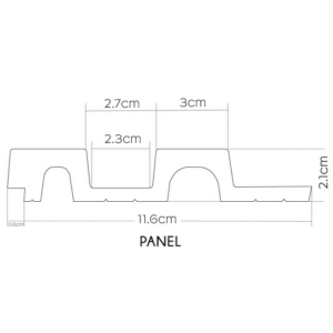 Kép 6/7 - Lamelio VASCO lamella panel, arany tölgy, 12.2 x 270 cm