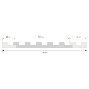 Kép 4/5 - Lamelio ASTI lamella panel, craft tölgy, 12.2 x 270 cm