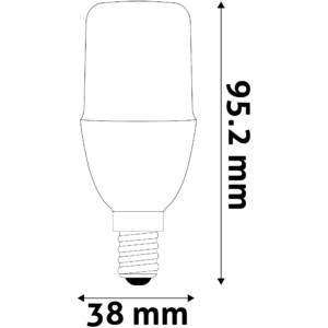 Kép 4/4 - Avide LED Bright Stick izzó T37 4W E14 4000K, 470 lumen