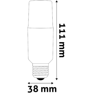 Kép 3/3 - Avide LED Bright Stick izzó T37 9.5W E27 6400K, 1055 lm