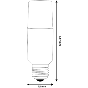 Kép 3/4 - Avide LED Bright Stick fényforrás T37 9.5W E27 3000K, 1055 lumen
