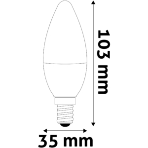 Kép 4/4 - Avide LED Candle 6.5W E14 6400K, 806 lumen