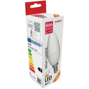 Kép 1/4 - Avide LED gyertya izzó 6.5W E14 4000K, 806 lumen