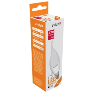 Kép 2/5 - Avide LED Candle Flame 6W E14 4000K, 470 lumen