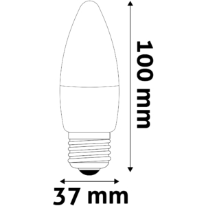Kép 4/4 - Avide LED Candle 6W E27 6400K, 580 lm