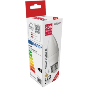 Kép 2/4 - Avide LED Candle 6.5W E27 2700K, 806 lm