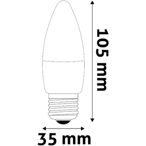 Kép 4/4 - Avide LED Candle 6.5W E27 2700K, 806 lm