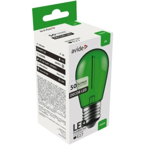 Kép 2/2 - Avide Dekor LED Filament fényforrás 1W 50 lm E27 Zöld