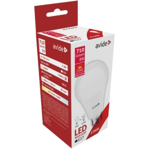 Kép 2/4 - Avide LED Globe A60 8W E27 2700K, 710 lm