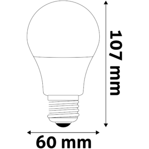 Kép 3/4 - Avide LED Globe A60 8W E27 2700K, 710 lm