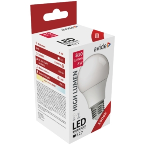 Kép 2/4 - Avide LED Globe A60 8W E27 4000K, 806 lm (K)