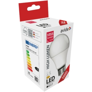 Kép 1/4 - Avide LED gömb izzó A60 9.5W E27 3000K, 1055 lm (K)